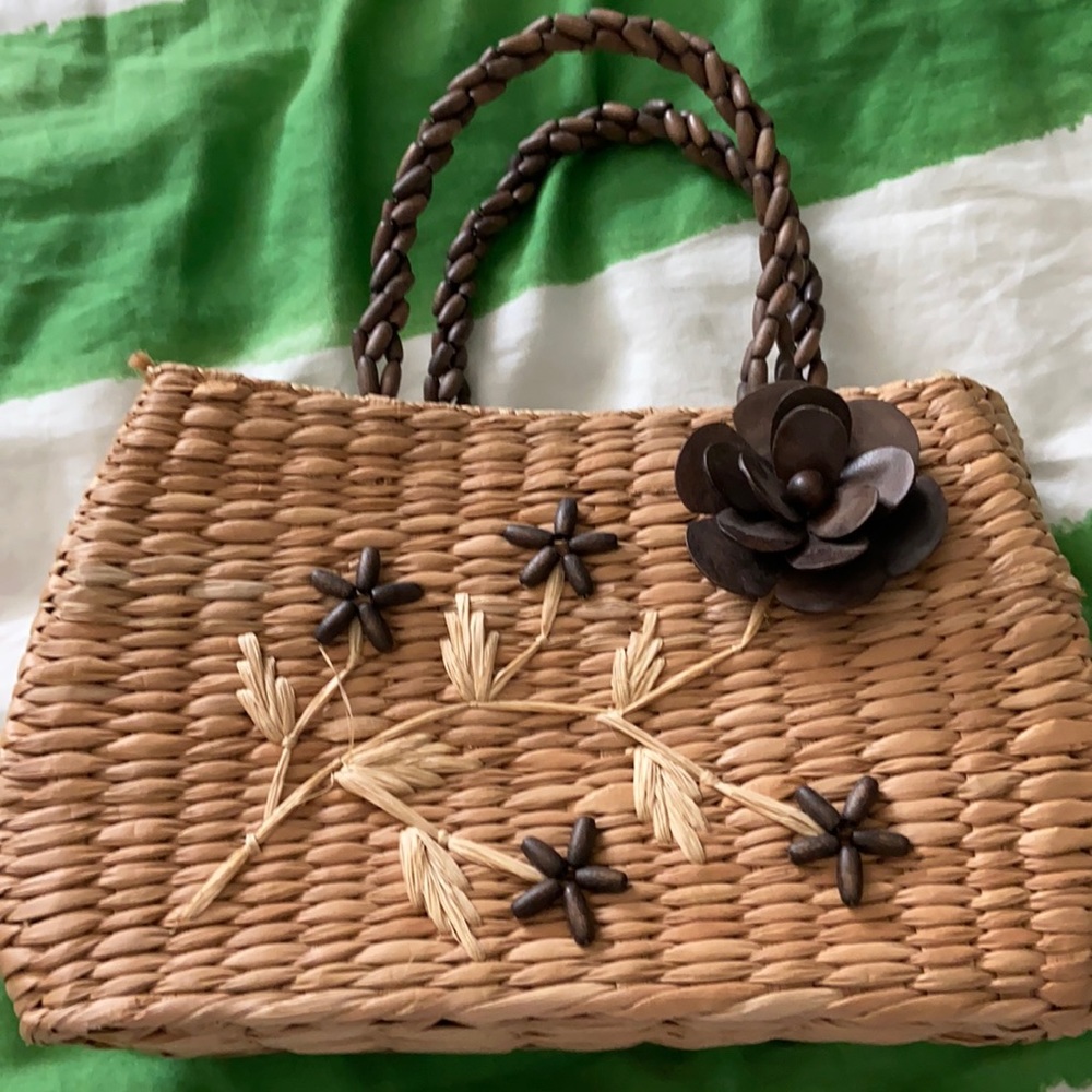 Nine West vintage straw bag